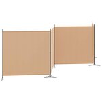vidaXL Paravent 4 panneaux Beige 698 x 180 cm Tissu