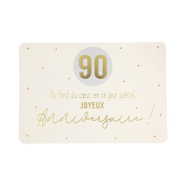 Carte De Voeux - Anniversaire - 90 ans Du fond Du Coeur  En ce jour Spécial