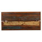 vidaXL Ensemble de bar 7 Pièces Bois de récupération Cuir véritable et toile