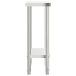 vidaXL Table de travail de cuisine 82 5x30x85 cm acier inoxydable