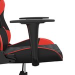 vidaXL Chaise de jeu Noir et rouge Similicuir