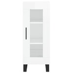vidaXL Buffet haut Blanc brillant 34 5x34x180 cm Bois d'ingénierie