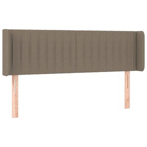vidaXL Tête de lit avec oreilles Taupe 147x16x78/88 cm Tissu