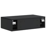vidaXL Table d'appoint murale 59 x 34 5 x 17 cm Bois d'ingénierie Noir