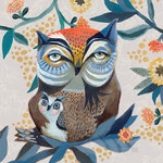 Torchon en coton décoré The Owl and Owlet par Allen