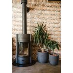 Capi Jardinière Nature Rib 43x41 cm Gris foncé