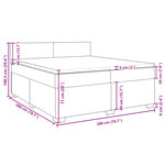 vidaXL Sommier à lattes de lit avec matelas Gris foncé 200x200cm Tissu