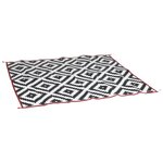 Bo-Camp Tapis d'extérieur Chill mat Lewisham 2x1 8 m M noir et blanc