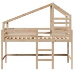 vidaXL Lit superposé avec échelle et toit sans matelas 90x200 cm