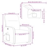 vidaXL Fauteuil inclinable de massage électrique gris nuage tissu