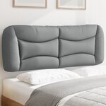 vidaXL Coussin de tête de lit Hvar gris clair 120 cm tissu