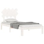 vidaXL Cadre de lit sans matelas blanc 90x200 cm bois de pin massif
