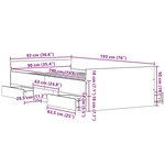 vidaXL Cadre de lit sans matelas Chêne noir 90x190 cm Bois d'ingénierie
