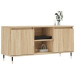 vidaXL Meuble TV chêne sonoma 104x35x50 cm bois d'ingénierie