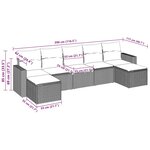 vidaXL Salon de jardin avec coussins 7 Pièces marron résine tressée