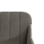 vidaXL Fauteuil Gris foncé 63x76x80 cm Velours