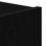 Meuble TV vidaXL avec éclairage LED Chêne noir 100x35x31 cm