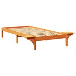 vidaXL Cadre de lit avec tables de chevet Marron Marron cire