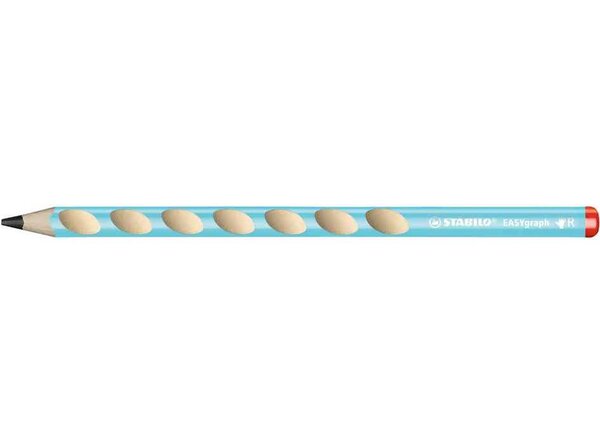 Crayon graphite EASYgraph HB droitier corps bleu clair STABILO