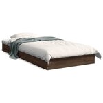vidaXL Cadre de lit sans matelas chêne marron 90x200cm bois ingénierie