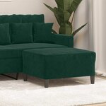 vidaXL Repose-pied Vert foncé 70x55x41 cm Velours