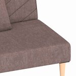 vidaXL Canapé-lit à 2 places avec deux oreillers taupe tissu
