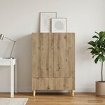 vidaXL Buffet Chêne artisanal 66 x 34 5 x 95 cm Bois d'ingénierie