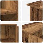 vidaXL Bureau de réception vieux bois 100x50x103 5cm bois d'ingénierie