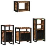 vidaXL Ensemble de mobilier de salle de bain avec étagère 4 Pièces