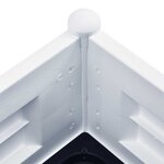 vidaXL Lit surélevé de jardin PP Blanc 100x43x35 cm