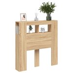 vidaXL Tête de lit à LED chêne sonoma 100x18 5x103 5cm bois ingénierie