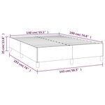 Vidaxl cadre de lit gris clair 140x190 cm tissu