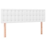 vidaXL Sommier à lattes de lit avec matelas et LED Blanc 140x200 cm