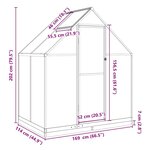 vidaXL Serre avec cadre de base anthracite 169x114x202 cm aluminium