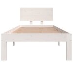 vidaXL Cadre de lit sans matelas blanc 75x190 cm