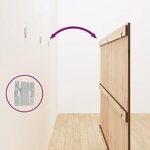 vidaXL Tête de lit murale Marron miel 204x3x110 cm Bois massif de pin