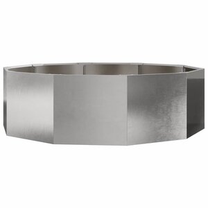 vidaXL Jardinière Argent 120 x 120 x 35 cm Acier inoxydable