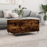 vidaXL Table basse Chêne fumé 90x44 5x45 cm Bois d'ingénierie
