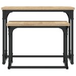 vidaXL Table basse gigogne 2 Pièces chêne sonoma bois d'ingénierie