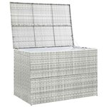 vidaXL Boîte de rangement de jardin gris clair 150x100x100 cm rotin