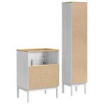 vidaXL Ensemble de mobilier de salle de bain FLORO 2 Pièces Blanc