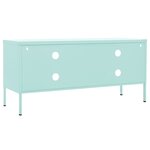 Vidaxl meuble tv vert menthe 105x35x50 cm acier