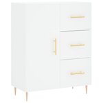 vidaXL Buffet haut Blanc 69 5x34x180 cm Bois d'ingénierie