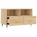 vidaXL Meuble TV Chêne sonoma 80x36x50 cm Bois d'ingénierie