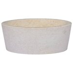 vidaXL Lavabo Crème Ø40x15 cm Marbre