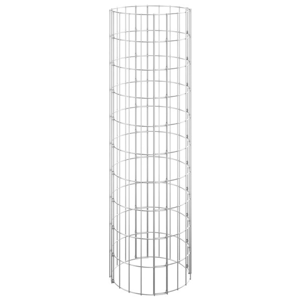 vidaXL Poteau à gabion circulaire Acier galvanisé Ø30x100 cm