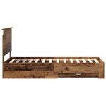 vidaXL Cadre de lit Bois ancien 90 x 200 cm Bois d'ingénierie