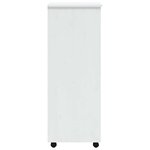 vidaXL Armoire roulante avec tiroirs MOSS blanc bois de pin solide