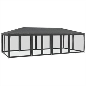 vidaXL Tente de fête avec 12 parois latérales maille anthracite 8x4 m