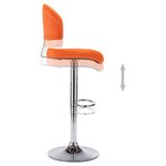 vidaXL Tabourets de bar lot de 2 orange similicuir